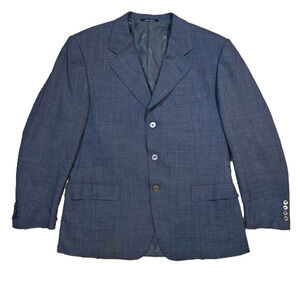 YSL Yves Saint Laurent Men’s Navy Wool Blazer Sport Coat Suit Jacket Size 42